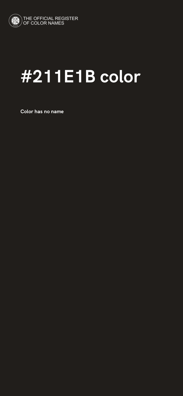 #211E1B color image