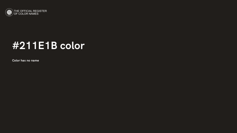 #211E1B color image