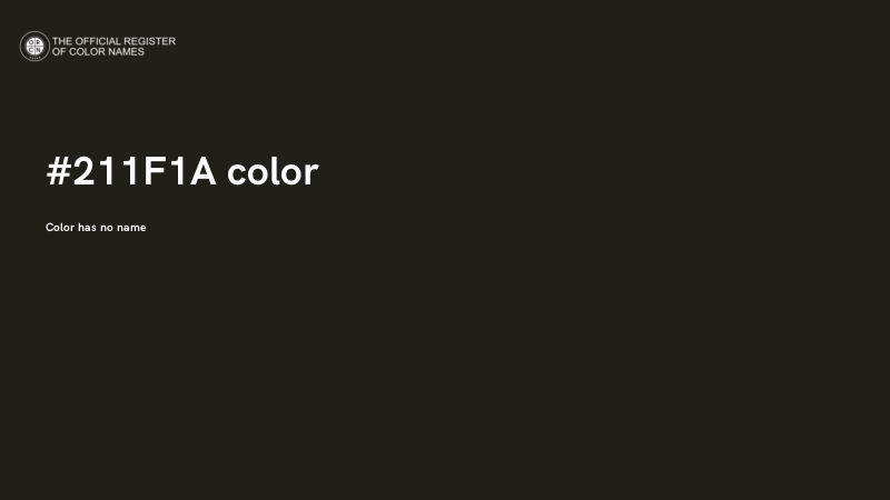#211F1A color image