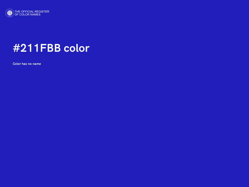 #211FBB color image