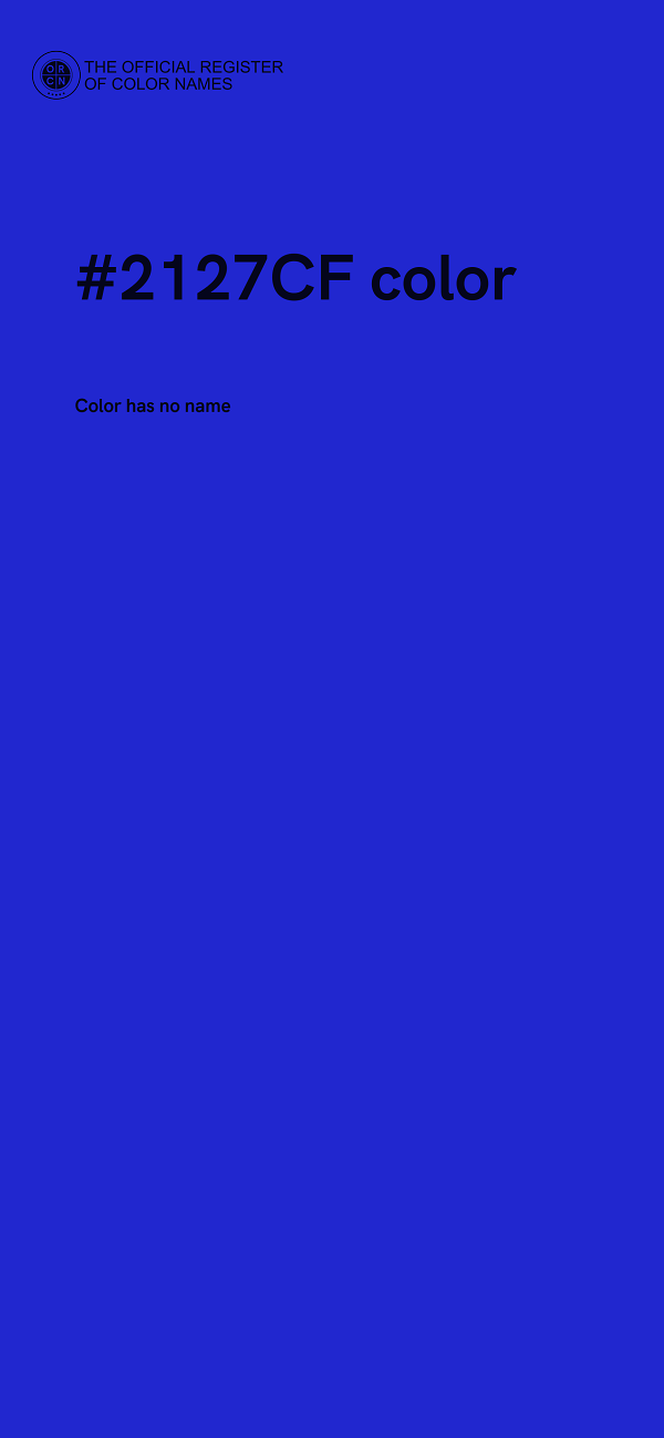 #2127CF color image