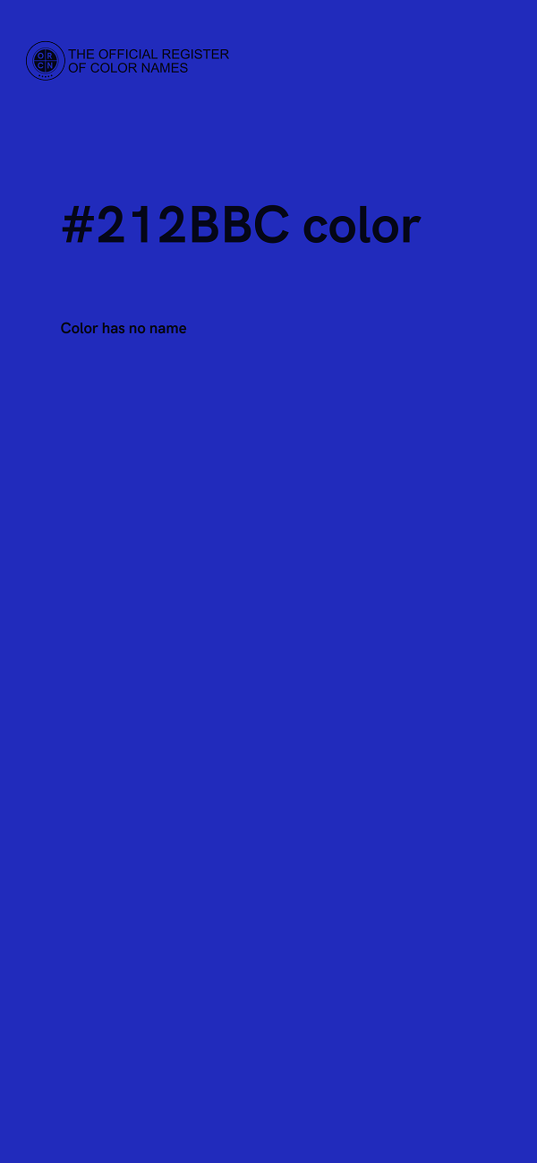 #212BBC color image