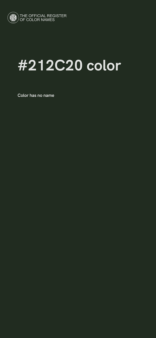 #212C20 color image