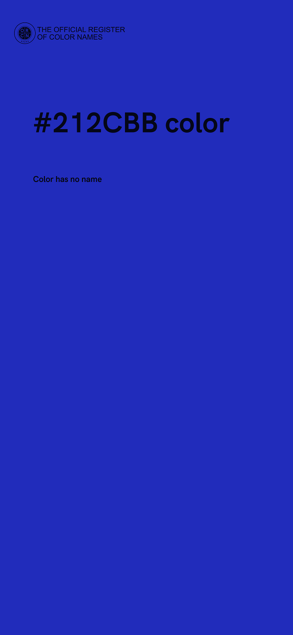 #212CBB color image