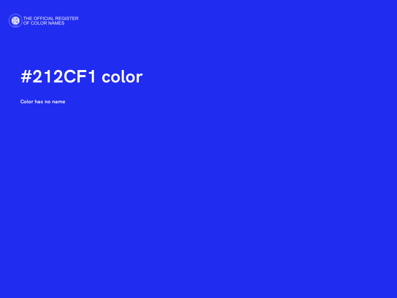 #212CF1 color image