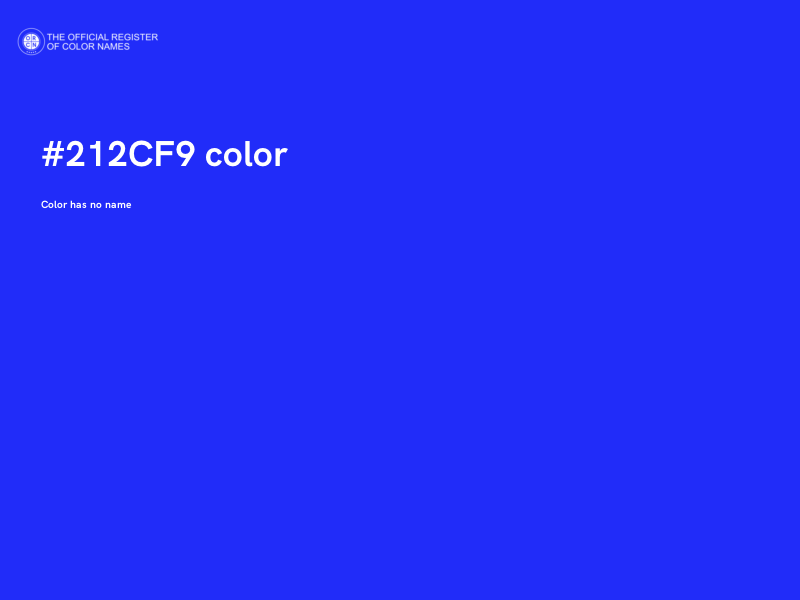#212CF9 color image