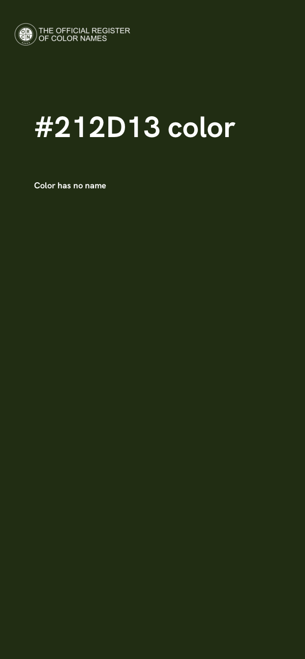 #212D13 color image