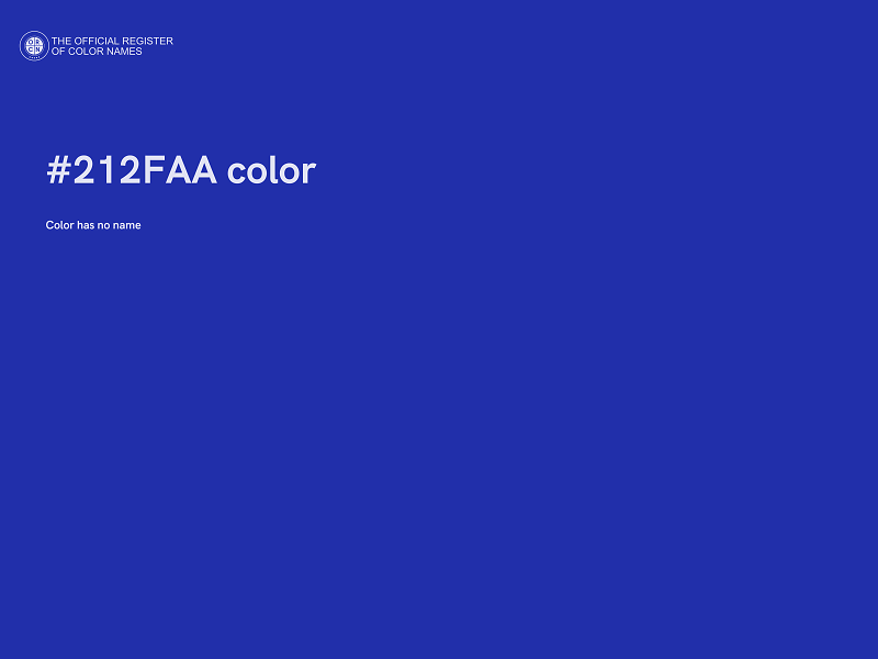 #212FAA color image