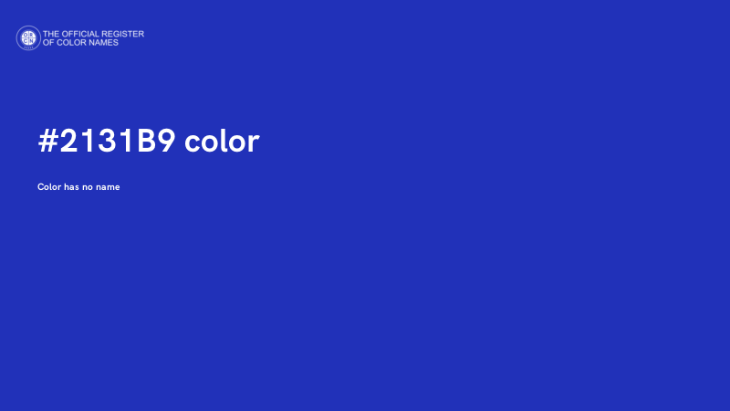#2131B9 color image