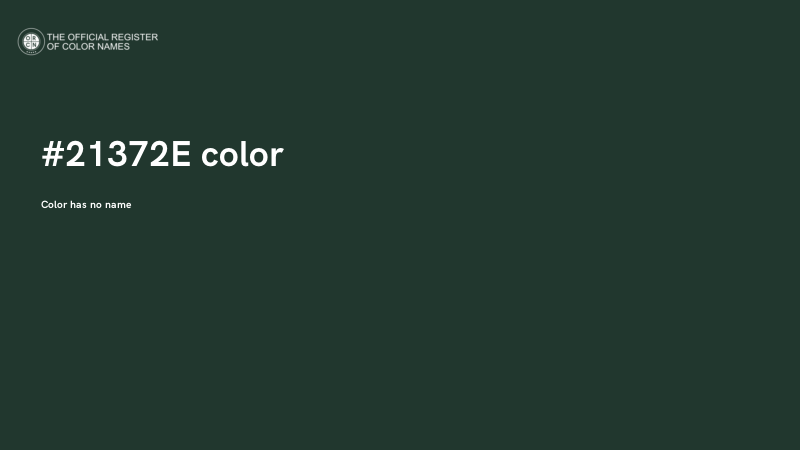 #21372E color image