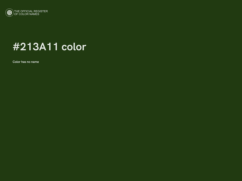 #213A11 color image