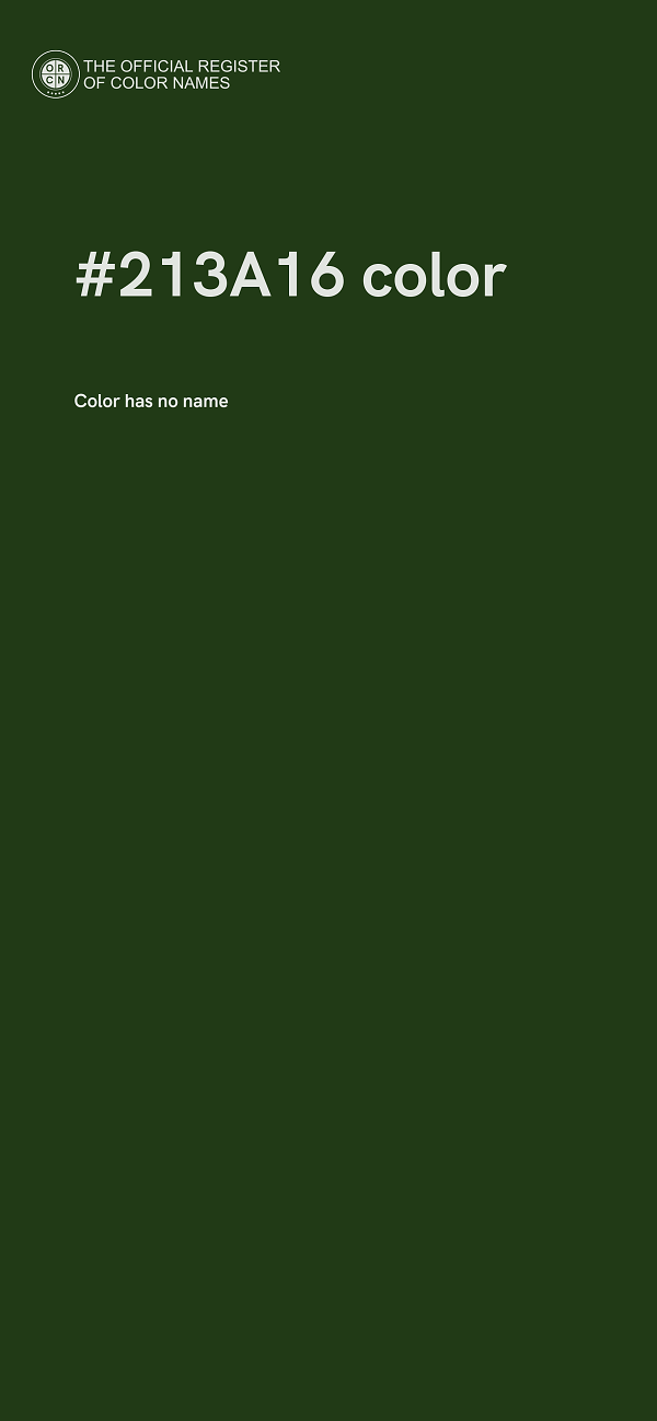 #213A16 color image