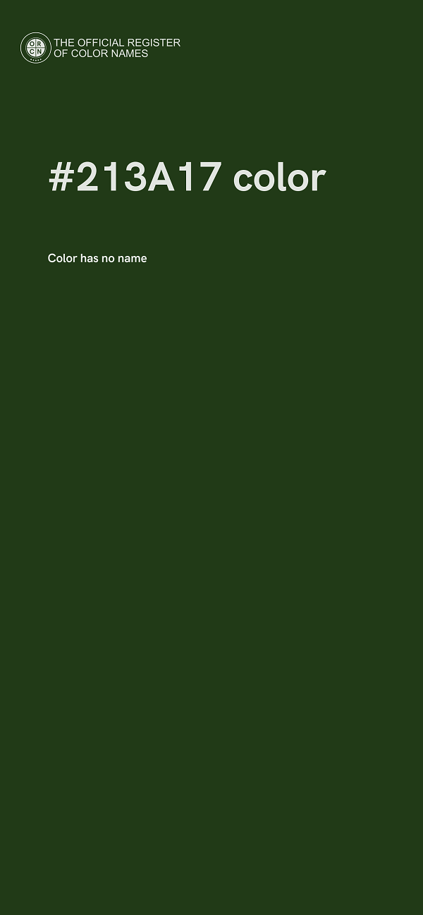 #213A17 color image