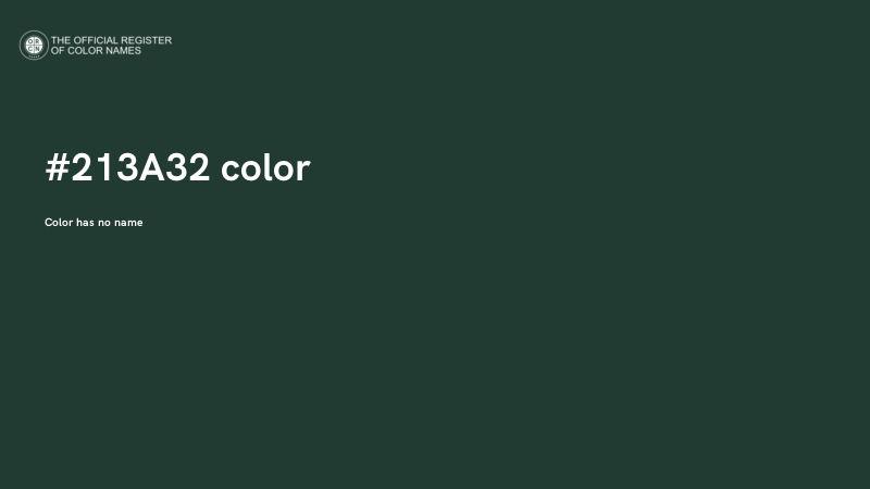 #213A32 color image