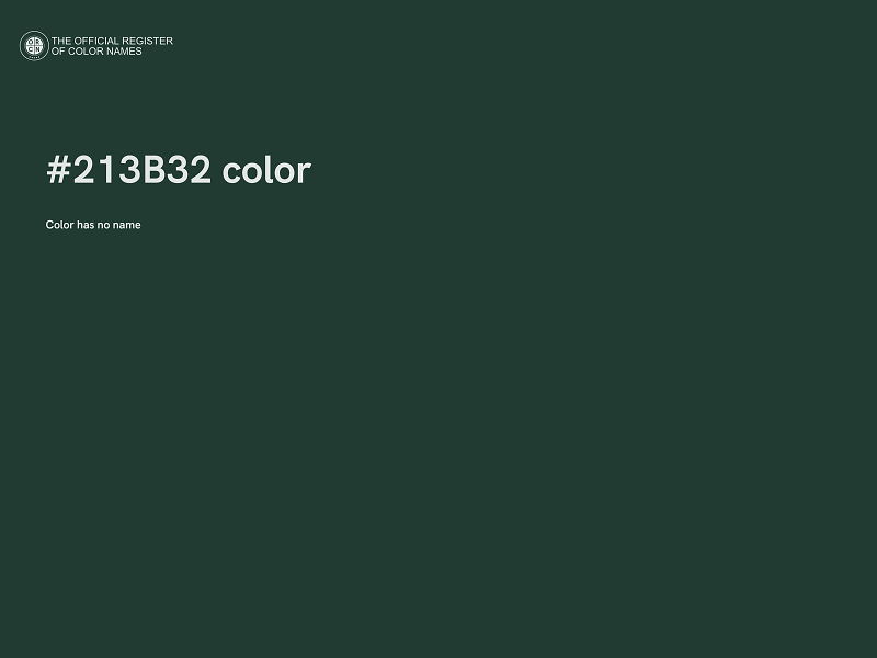 #213B32 color image