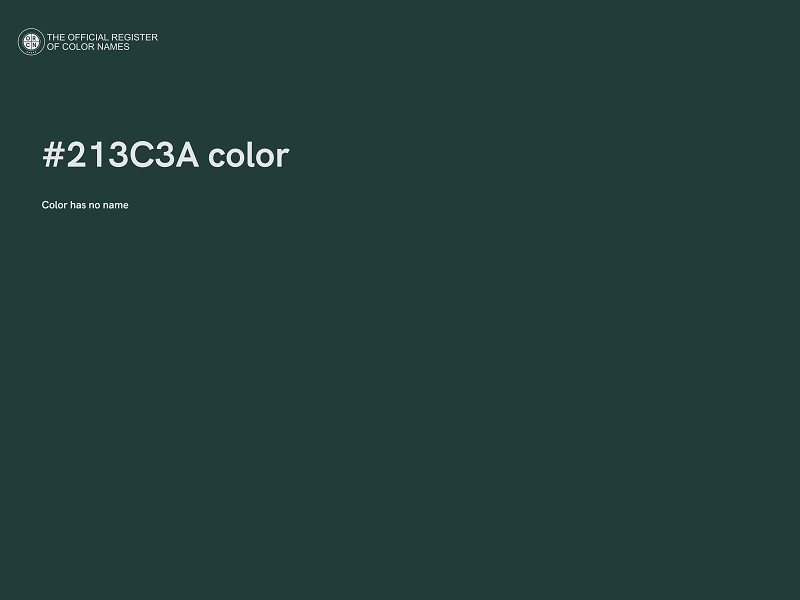 #213C3A color image