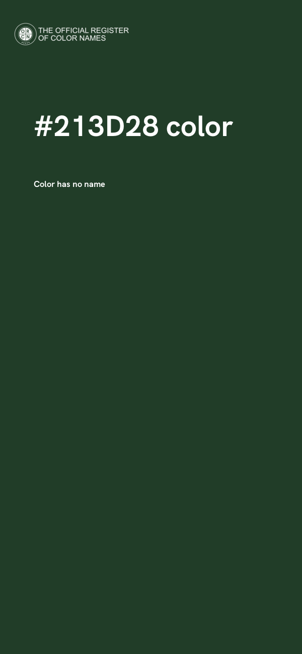 #213D28 color image
