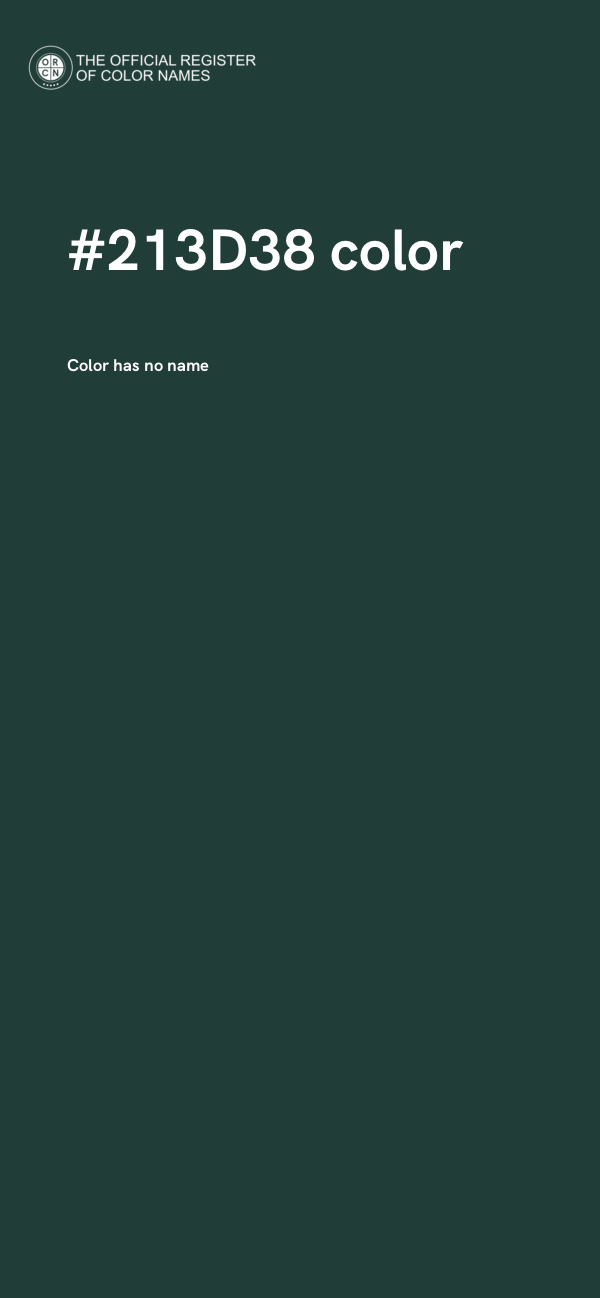 #213D38 color image