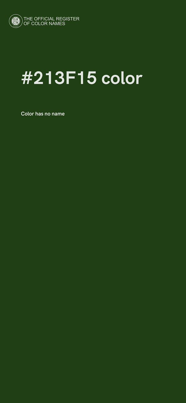 #213F15 color image