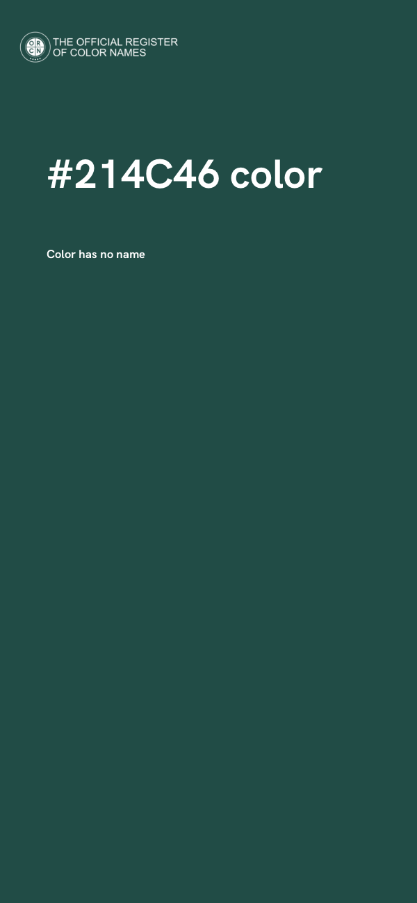 #214C46 color image