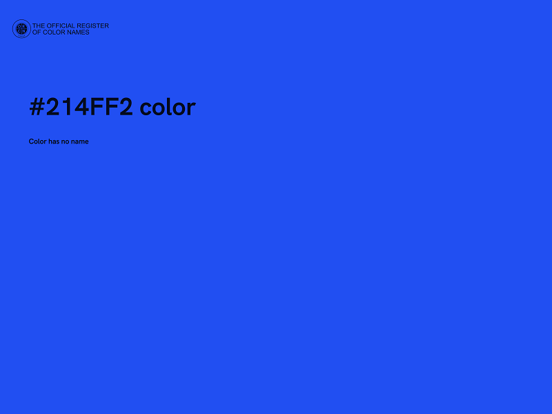 #214FF2 color image