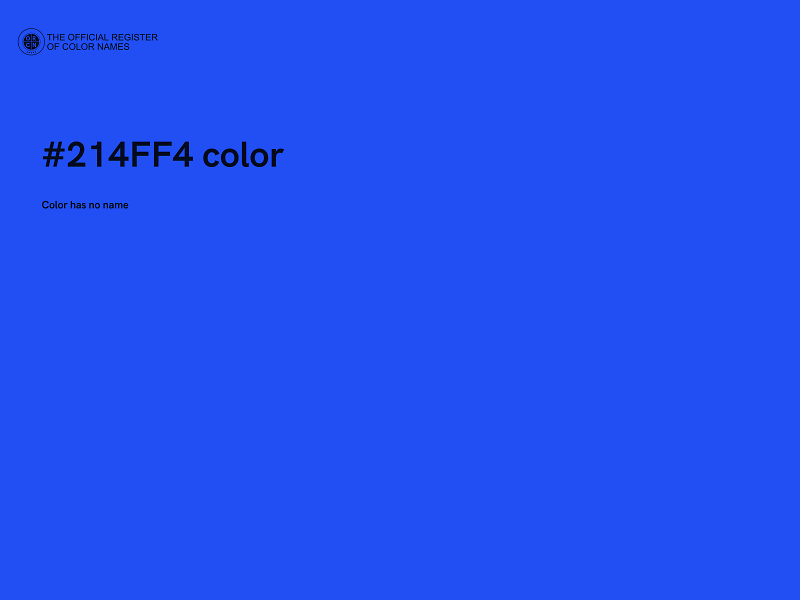 #214FF4 color image