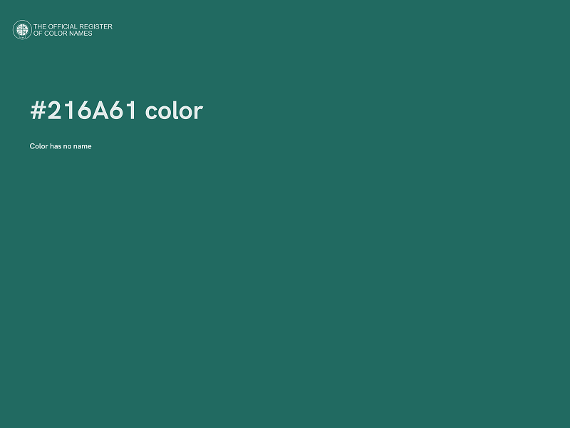 #216A61 color image
