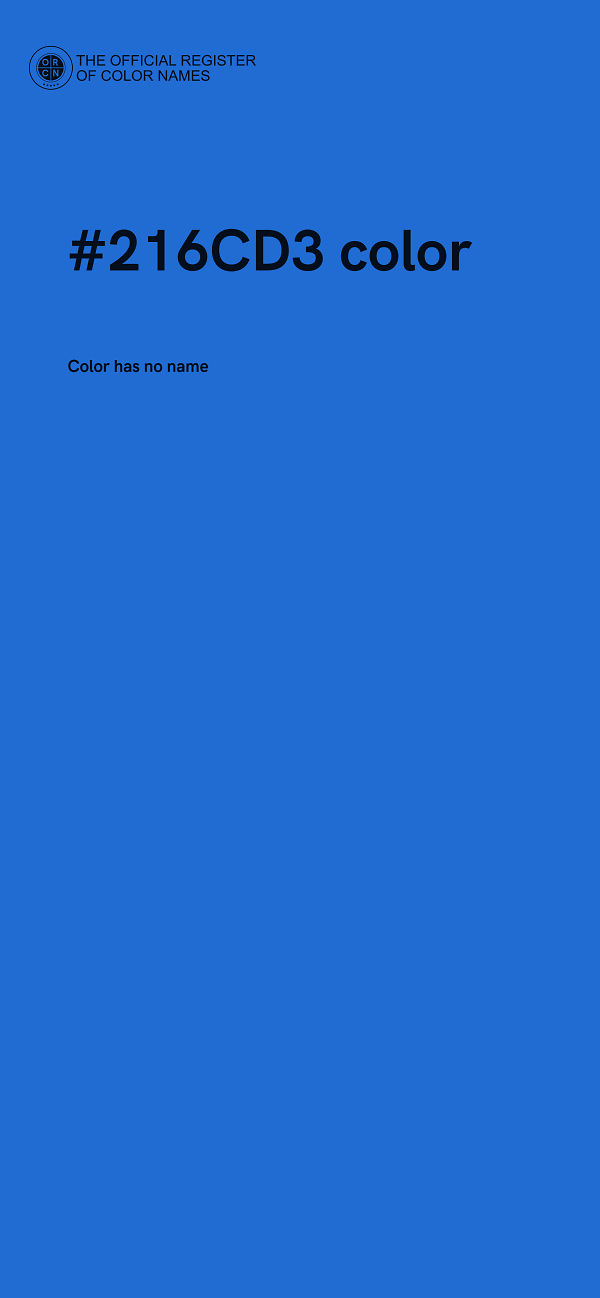 #216CD3 color image