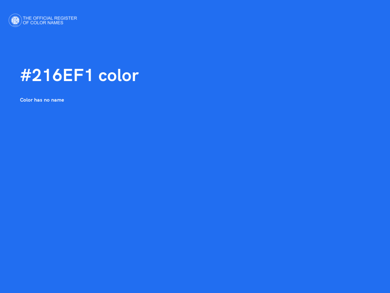 #216EF1 color image