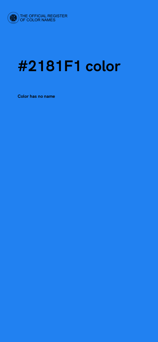 #2181F1 color image