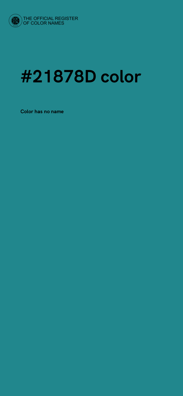 #21878D color image