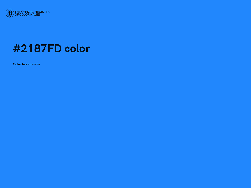 #2187FD color image