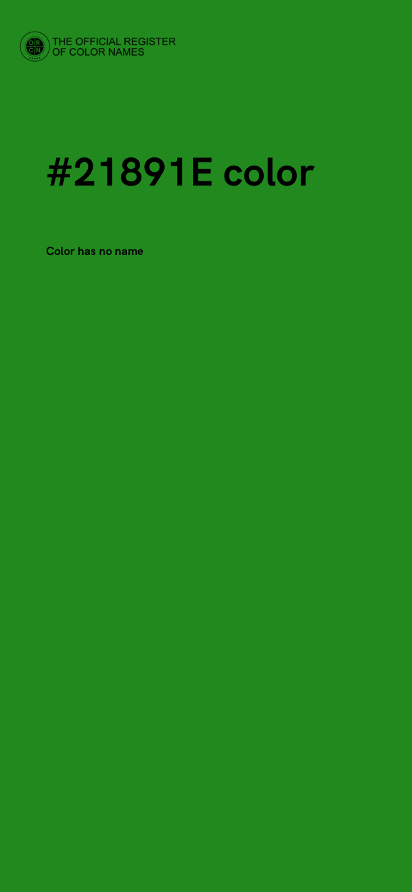 #21891E color image