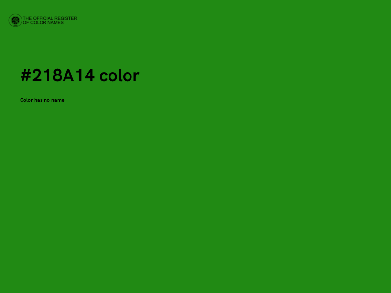 #218A14 color image