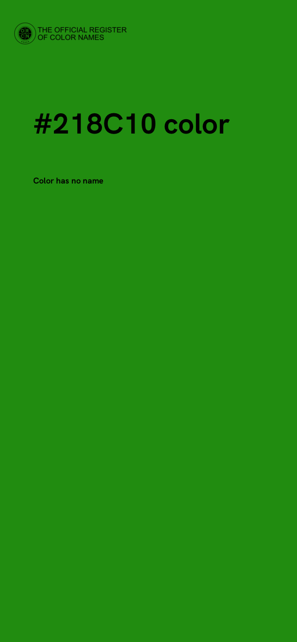 #218C10 color image