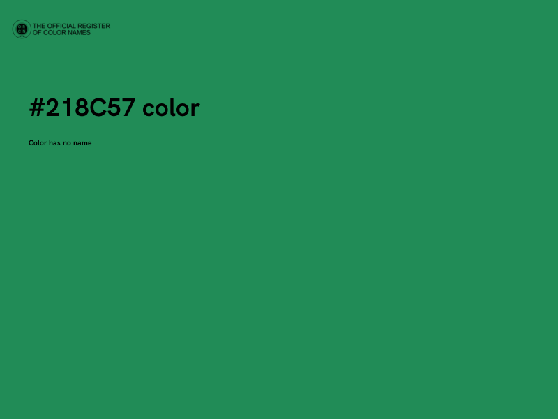 #218C57 color image