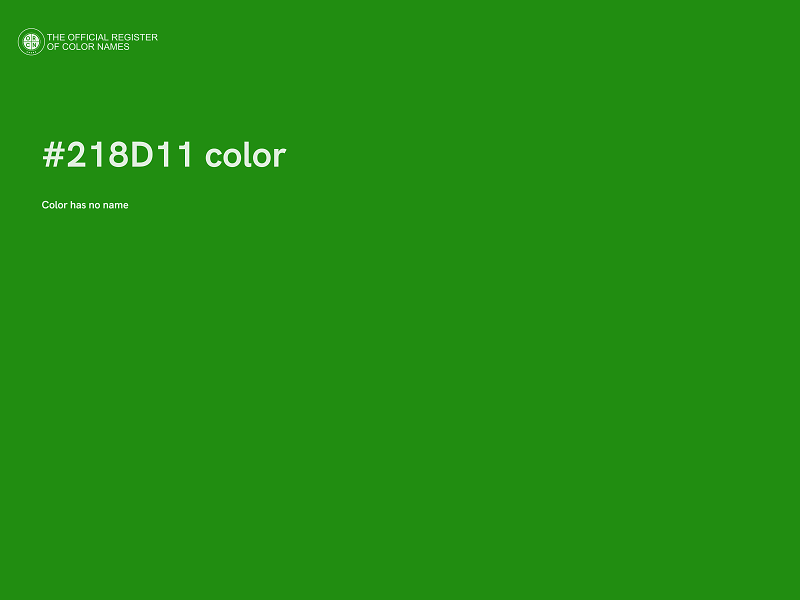 #218D11 color image