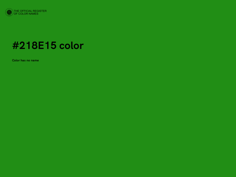 #218E15 color image