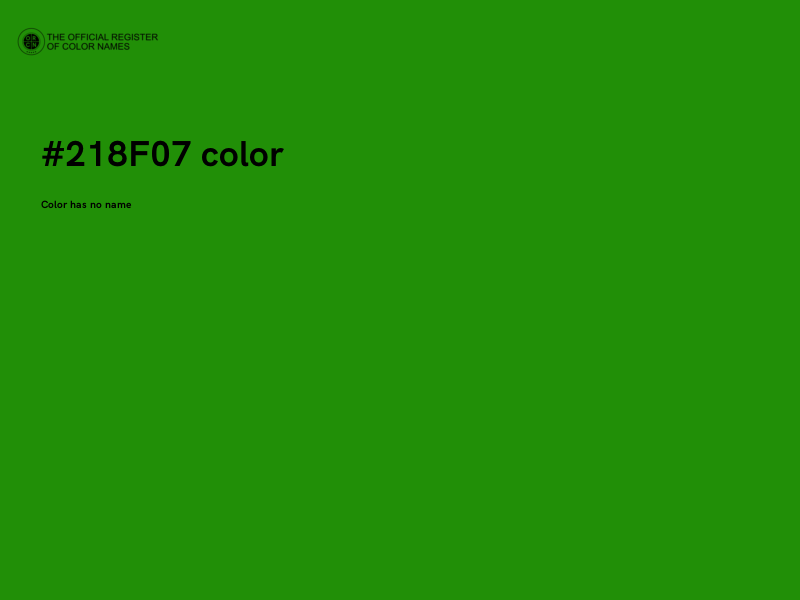 #218F07 color image
