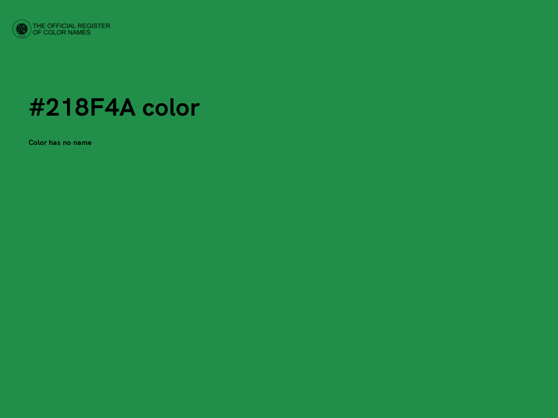 #218F4A color image