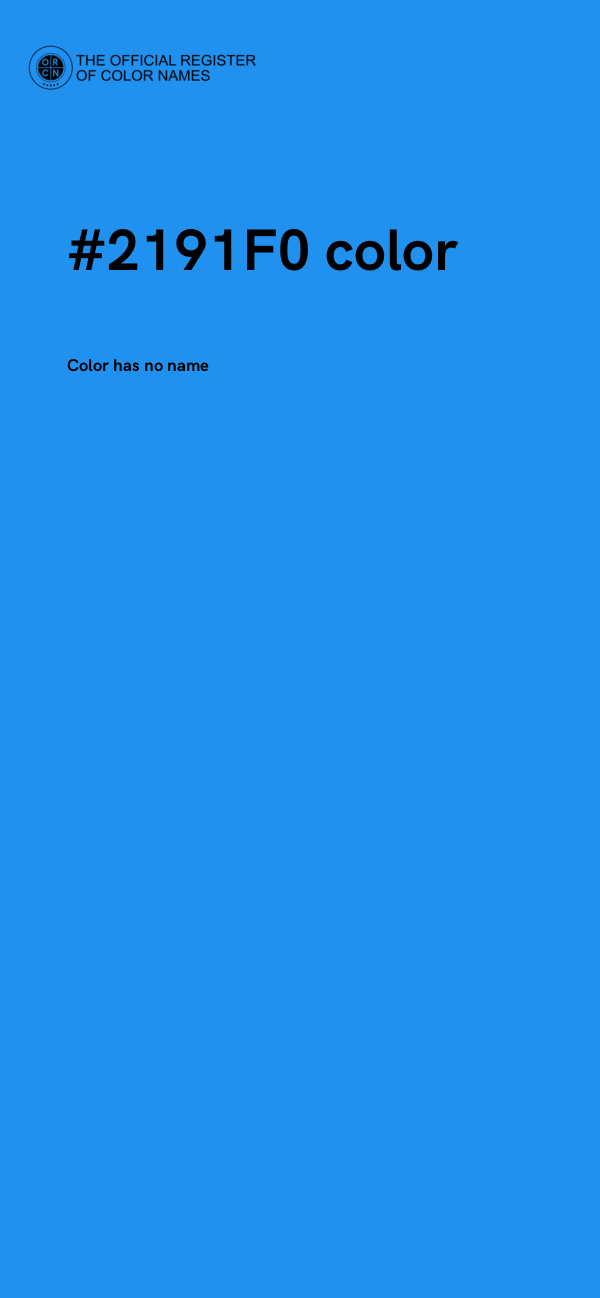 #2191F0 color image