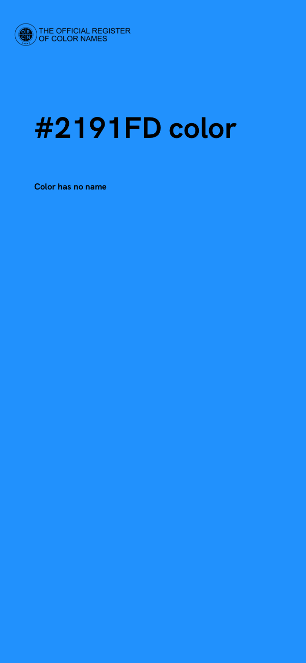 #2191FD color image