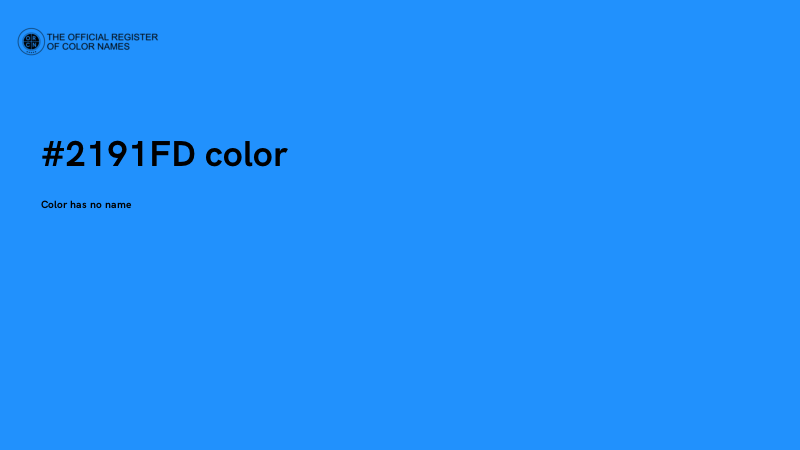 #2191FD color image