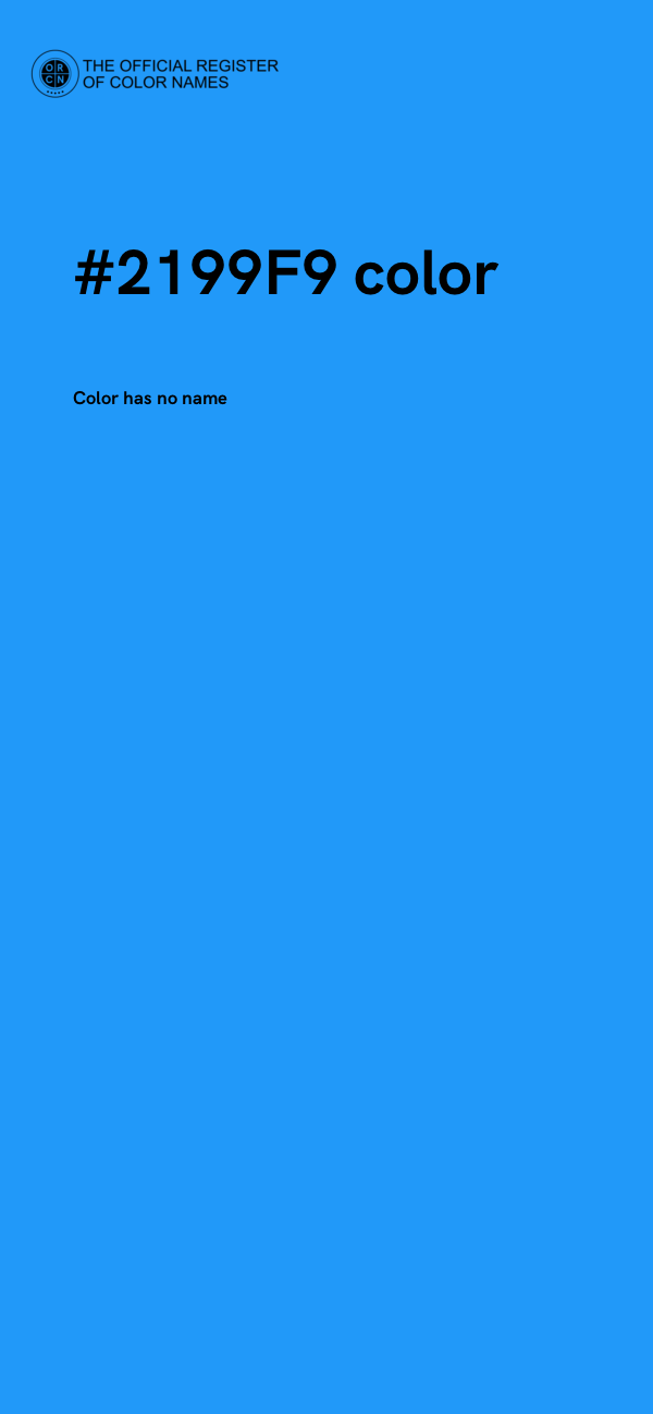 #2199F9 color image