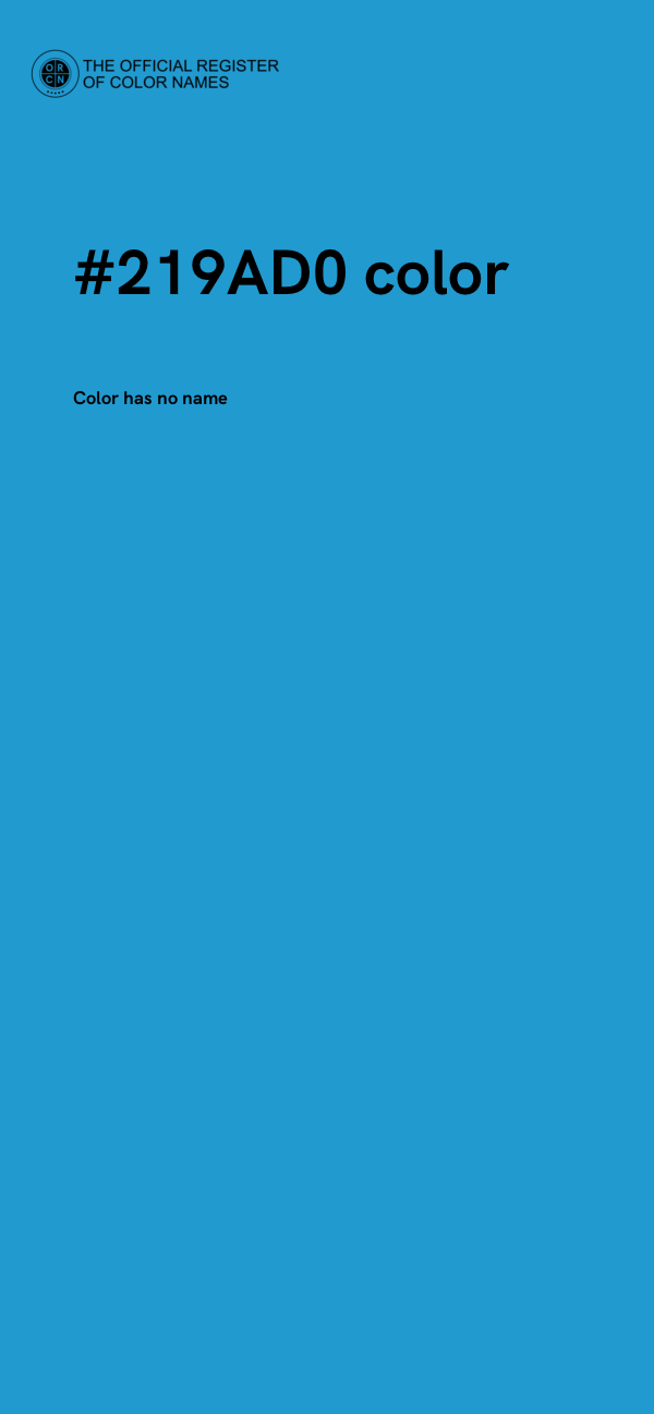 #219AD0 color image
