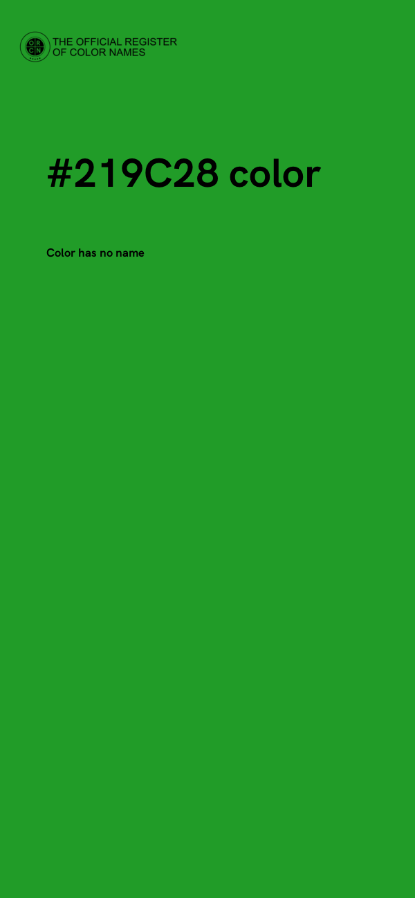 #219C28 color image