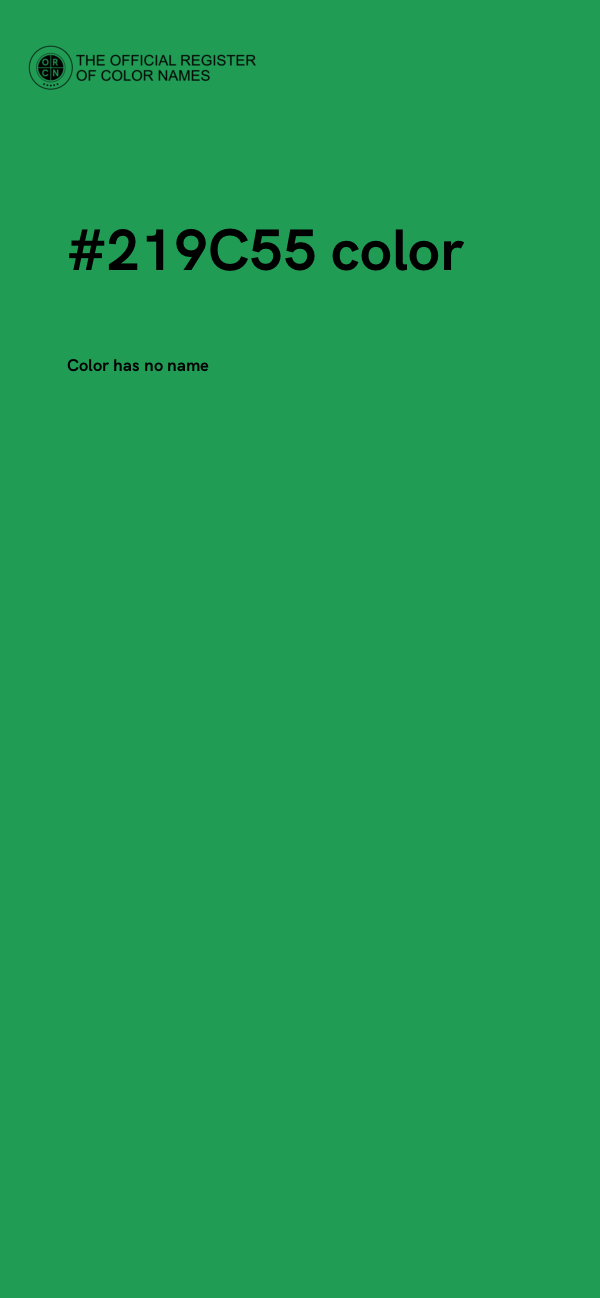 #219C55 color image