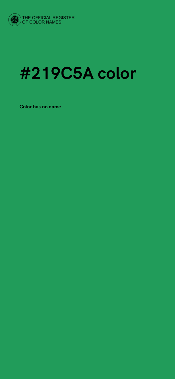 #219C5A color image