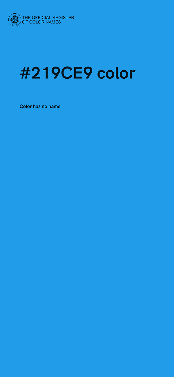 #219CE9 color image
