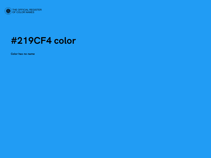 #219CF4 color image